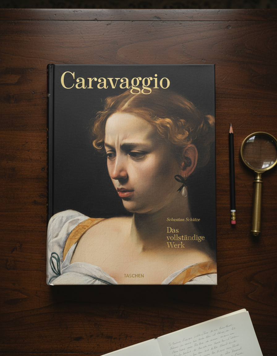 Caravaggio · Das vollständige Werk · auf dem Studientisch der Galerie