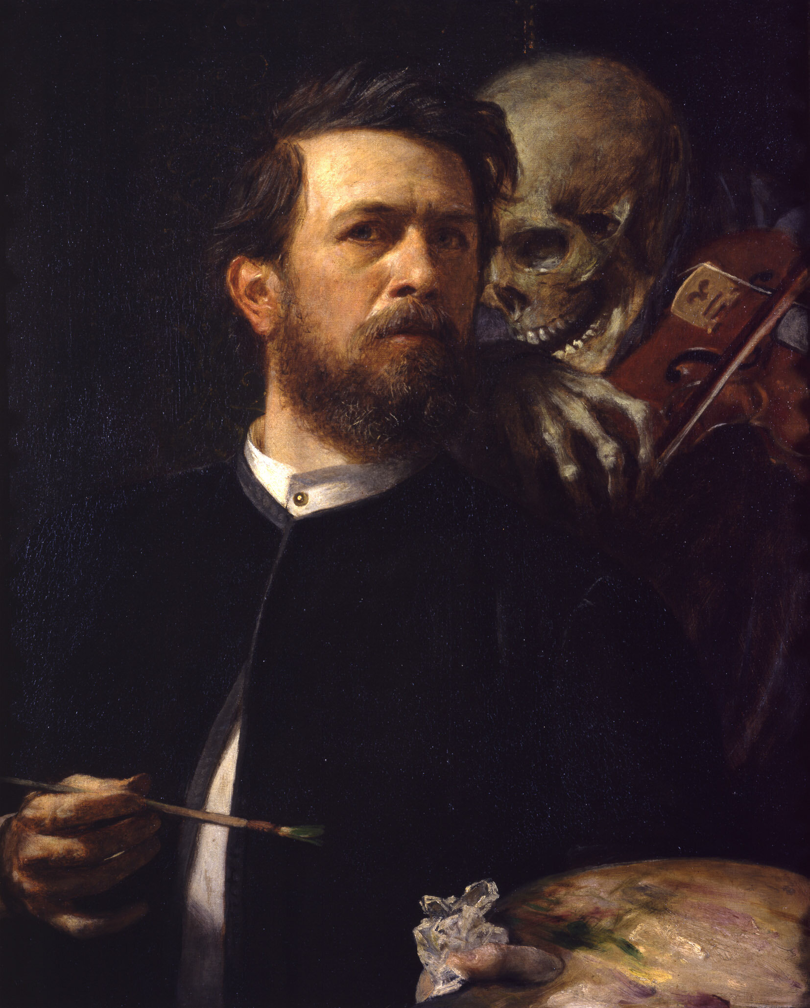 Selbstbildnis mit fiedelndem Tod · Arnold Böcklin, 1872