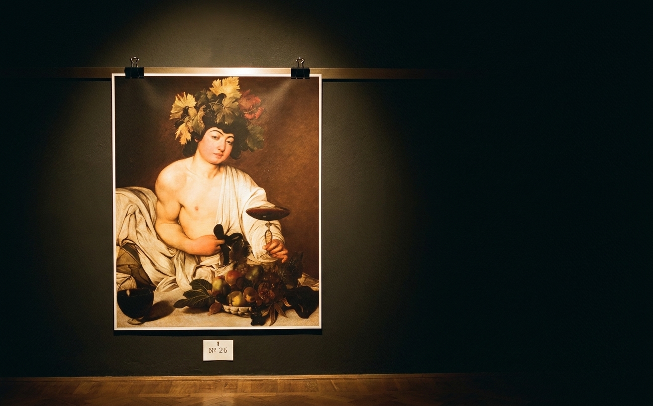Bacchus · in der Galerie-Installation