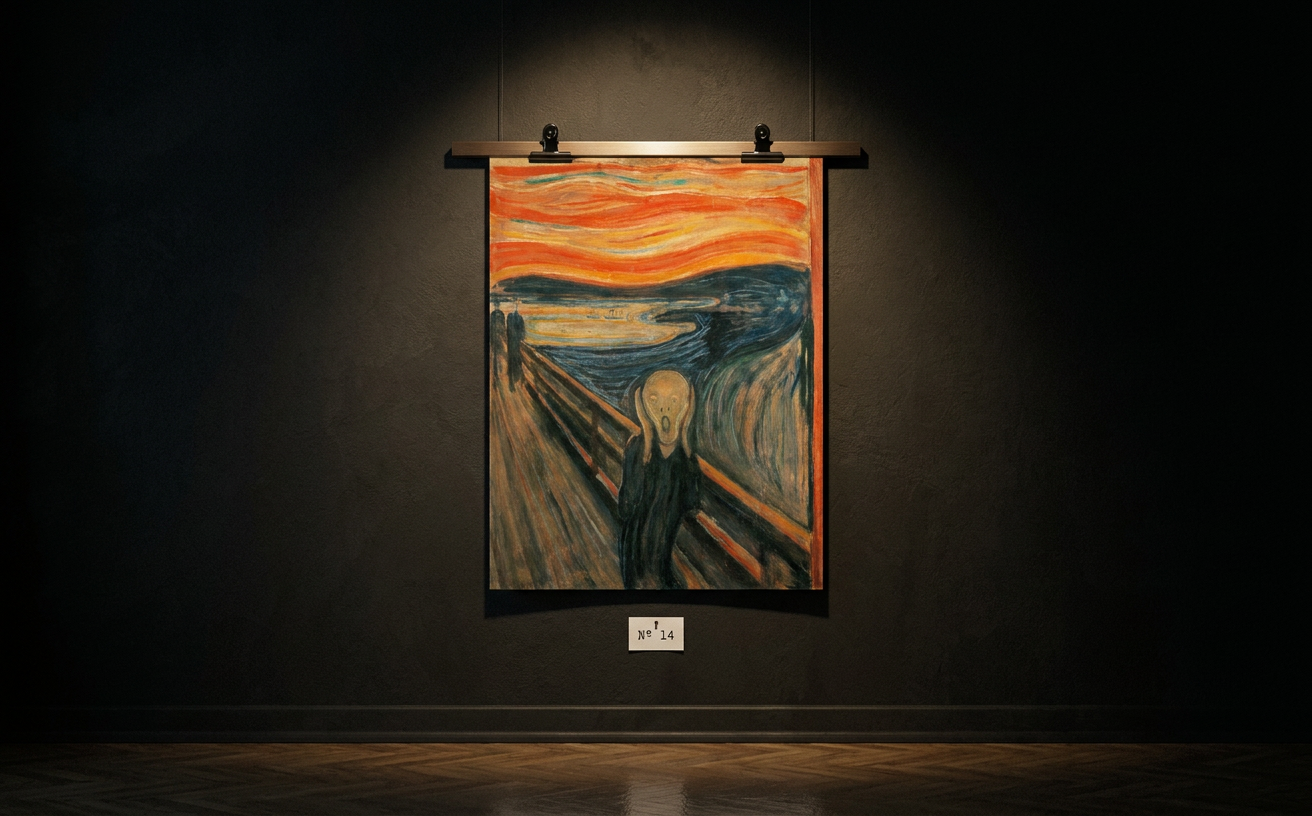Der Schrei · in der Galerie-Installation