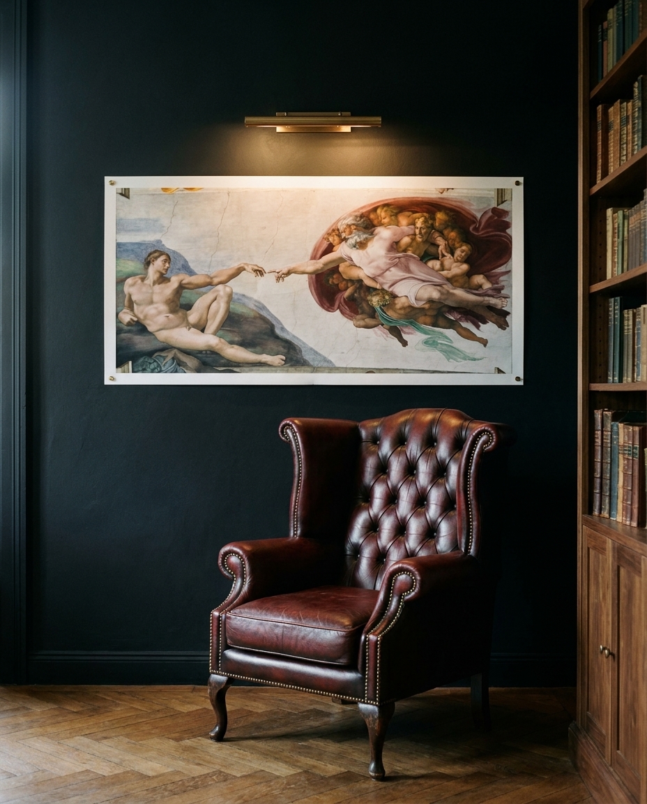Die Erschaffung Adams · im Lesezimmer