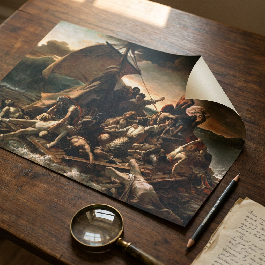 Das Floß der Medusa · auf dem Studientisch