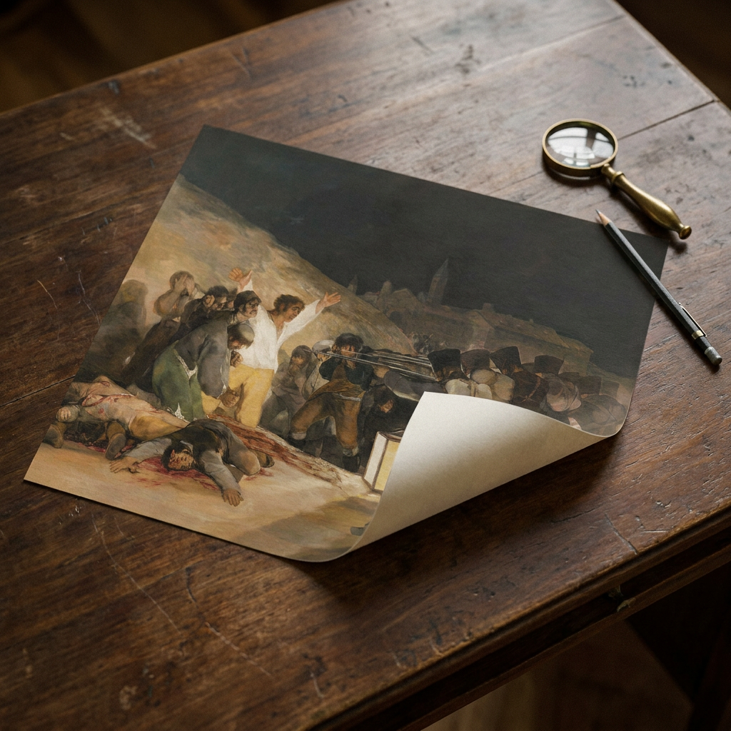 Die Erschießung der Aufständischen am dritten Mai 1808 · auf dem Studientisch