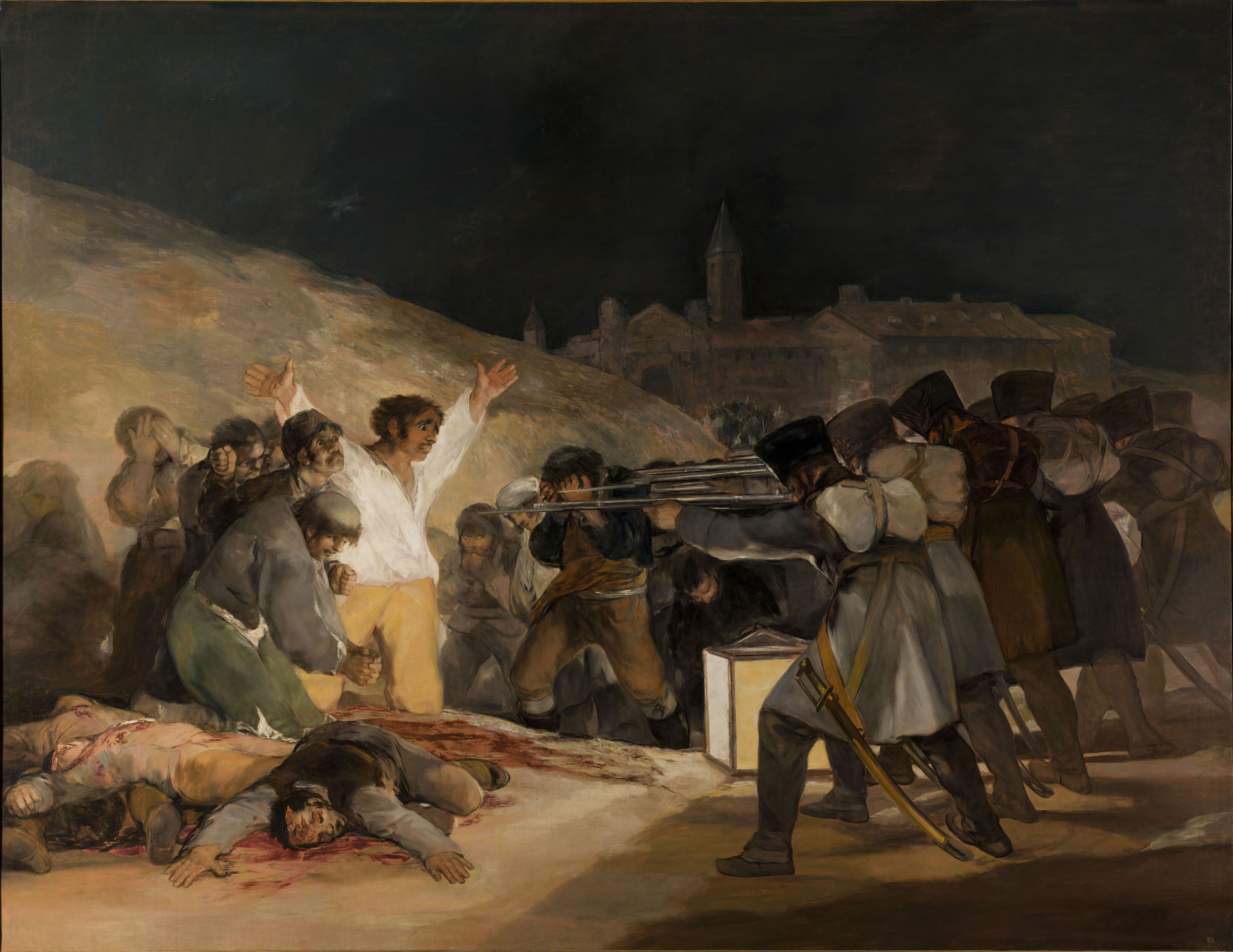 Die Erschießung der Aufständischen am dritten Mai 1808 · Francisco de Goya, 1814