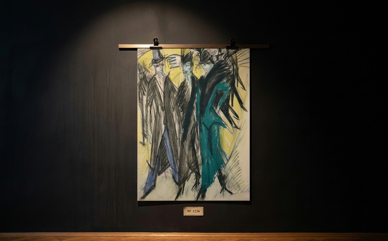 Berliner Straßenszene · in der Galerie-Installation