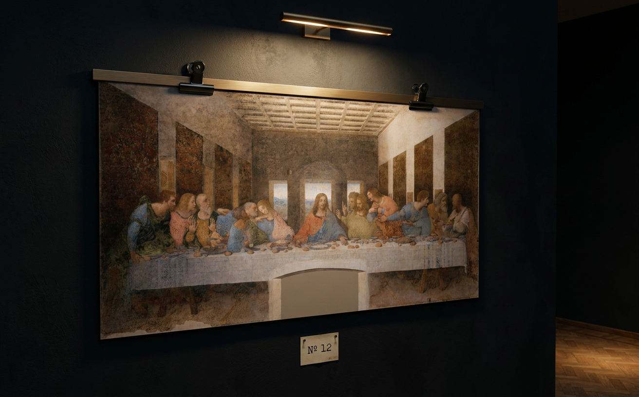Das letzte Abendmahl · in der Galerie-Installation