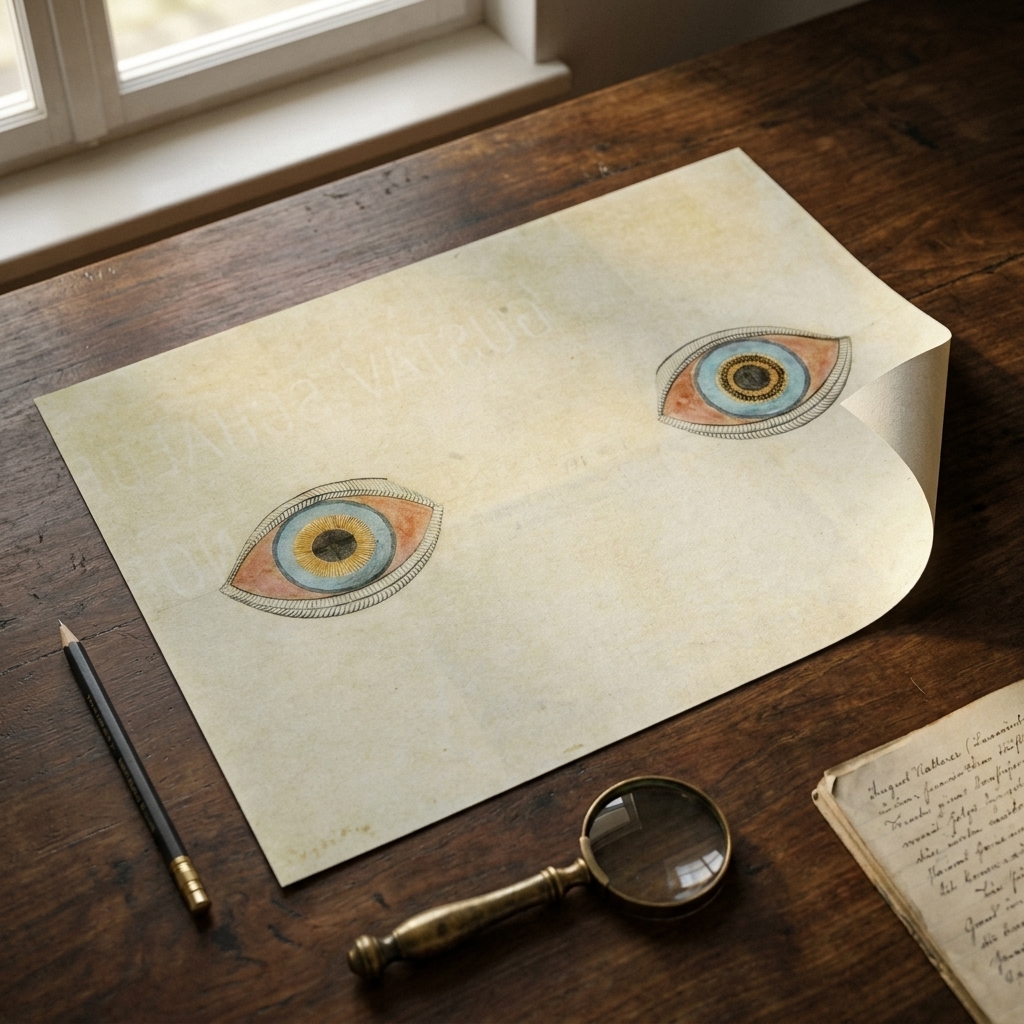 Meine Augen zur Zeit der Erscheinungen · auf dem Studientisch