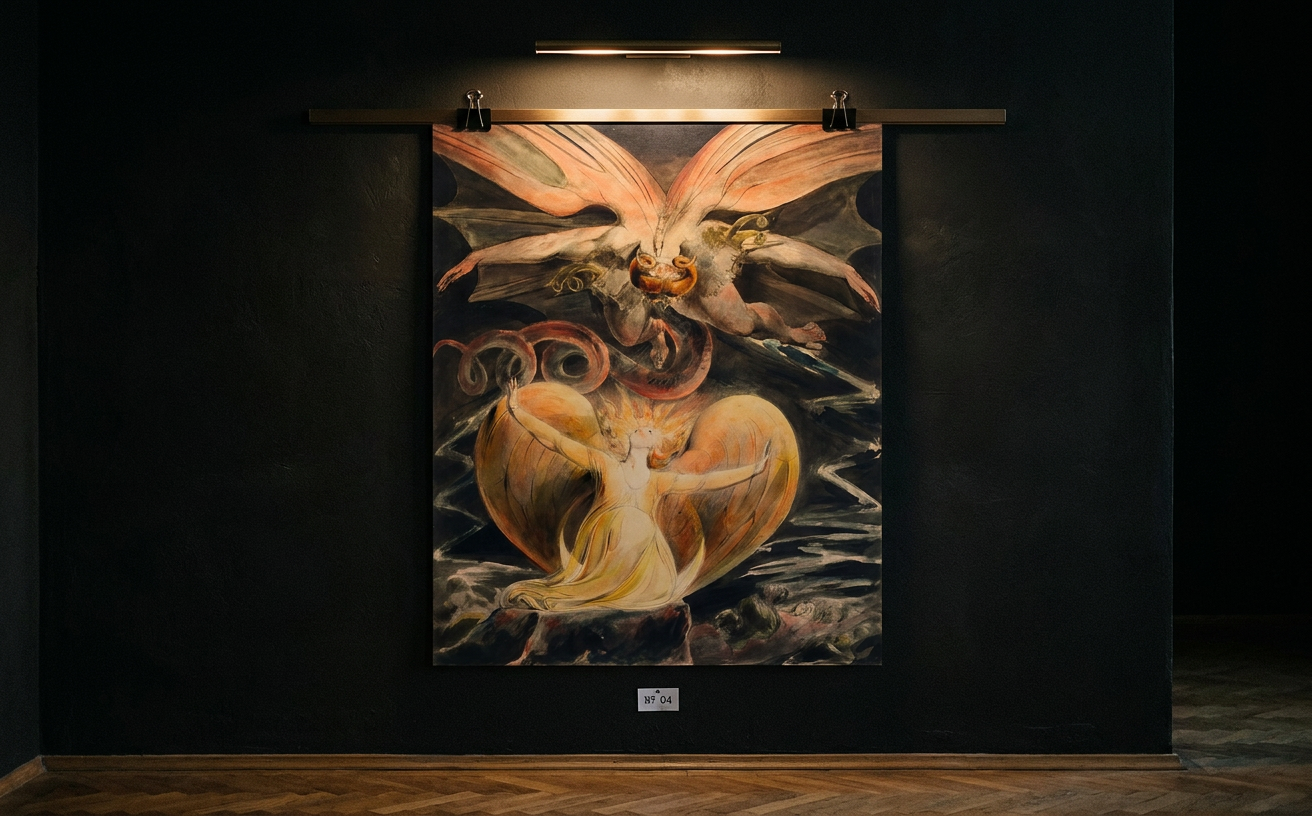 Der große rote Drache · in der Galerie-Installation