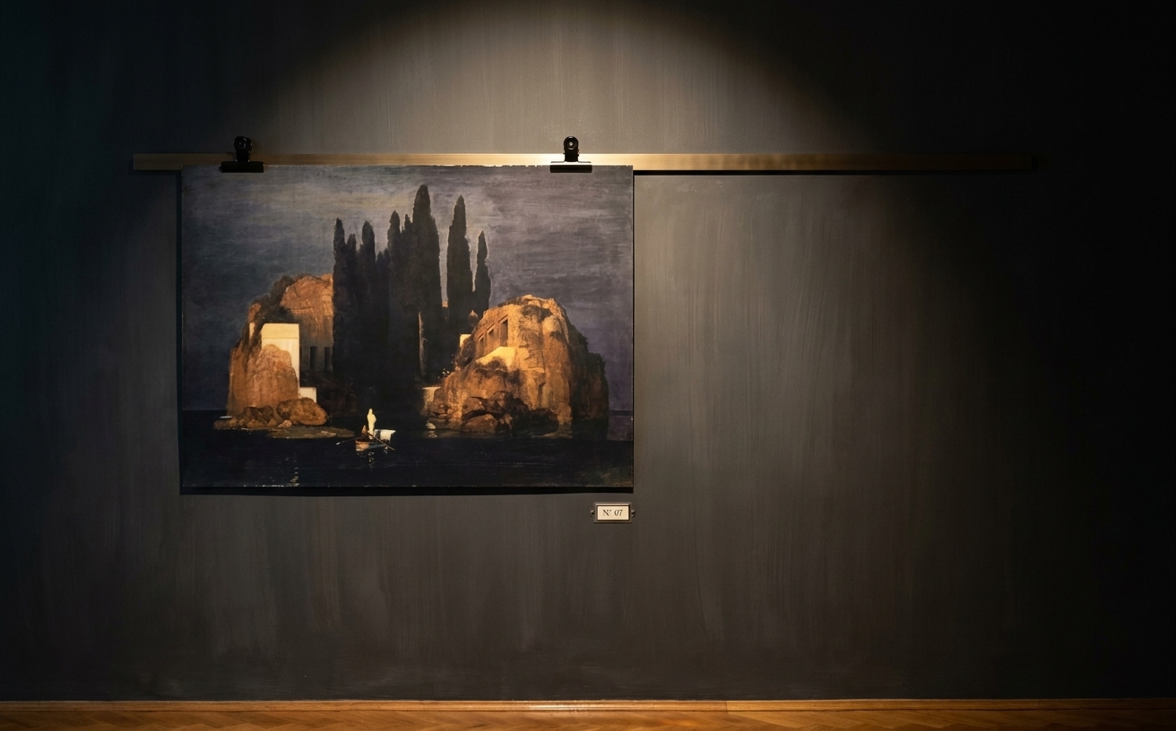 Die Toteninsel · in der Galerie-Installation